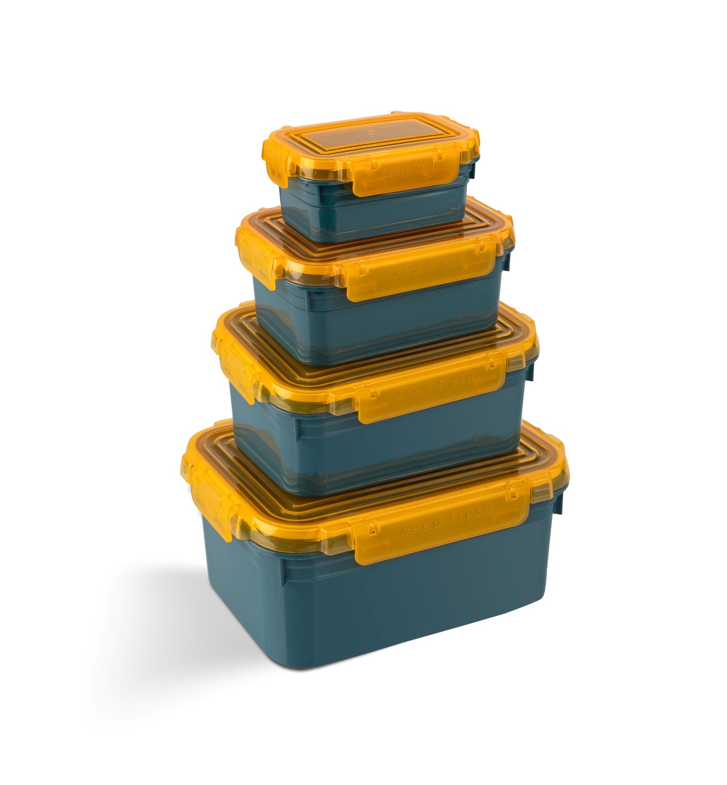 Colored Storage Box 4 Pcs ( 375+900+1700 +3000 ml)